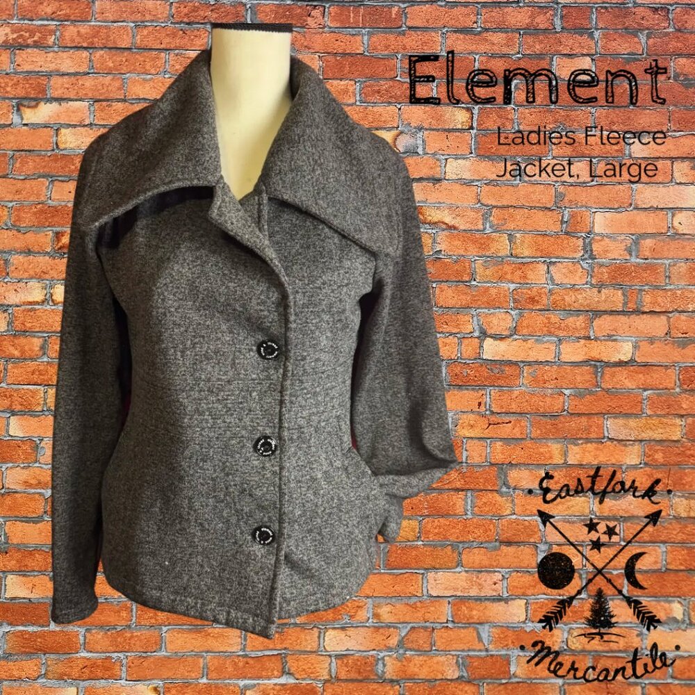 Element Ladies Fleece Peacoat Jacket, Large